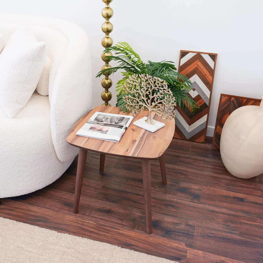 Elegant Walnut Square End Table